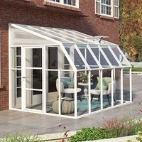 8’x10′ Palram Canopia Rion White Sun Room Walk In Wall Greenhouse (2.4x3m) 8’x10′ Palram Canopia Rion White Sun Room Walk In Wall Greenhouse (2.4x3m)