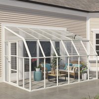 8’x12′ Palram Canopia Rion White Sun Room Walk In Wall Greenhouse (2.4×3.6m) 8’x12′ Palram Canopia Rion White Sun Room Walk In Wall Greenhouse (2.4×3.6m)