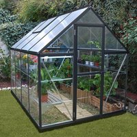6′ x 8′ Palram Canopia Hybrid Walk In Grey Polycarbonate Greenhouse (1.85m x 2.47m) 6′ x 8′ Palram Canopia Hybrid Walk In Grey Polycarbonate Greenhouse (1.85m x 2.47m)