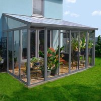 10×14 Palram Canopia SanRemo Grey Lean-To Conservatory 10×14 Palram Canopia SanRemo Grey Lean-To Conservatory