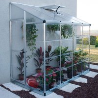 8â x 4â Palram Canopia Hybrid Lean To Silver Polycarbonate Greenhouse (2.44m x 1.25m) 8â x 4â Palram Canopia Hybrid Lean To Silver Polycarbonate Greenhouse (2.44m x 1.25m)