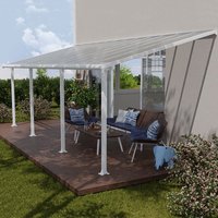 10′ x 24′ Palram Canopia Olympia White Patio Cover with Clear Panels (2.95m x 7.39m) 10′ x 24′ Palram Canopia Olympia White Patio Cover with Clear Panels (2.95m x 7.39m)