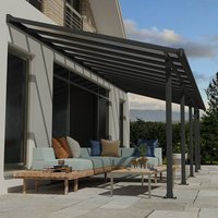 10′ x 28′ Palram Canopia Olympia Grey Patio Cover with Clear Panels (2.95m x 8.60m) 10′ x 28′ Palram Canopia Olympia Grey Patio Cover with Clear Panels (2.95m x 8.60m)