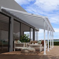 10′ x 32′ Palram Canopia Olympia White Patio Cover with Clear Panels (2.95m x 9.80m) 10′ x 32′ Palram Canopia Olympia White Patio Cover with Clear Panels (2.95m x 9.80m)