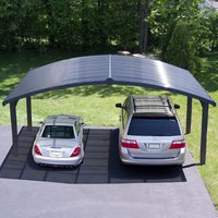16′ x 19′ Palram Canopia Arizona Wave Grey Metal Double Carport (4.95m x 5.78m) 16′ x 19′ Palram Canopia Arizona Wave Grey Metal Double Carport (4.95m x 5.78m)
