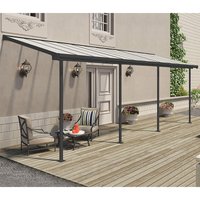 7′ x 22′ Palram Canopia Sierra Grey Clear Patio Cover (2.28m x 6.71m) 7′ x 22′ Palram Canopia Sierra Grey Clear Patio Cover (2.28m x 6.71m)