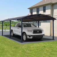 12′ x 21′ Palram Canopia Arcadia 6400 Grey Metal Carport (3.59m x 6.44m) 12′ x 21′ Palram Canopia Arcadia 6400 Grey Metal Carport (3.59m x 6.44m)