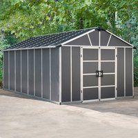 11′ x 17.2′ Palram Canopia Yukon Premium Dark Grey Plastic Shed with WPC Floor (3.32m x 5.19m) 11′ x 17.2′ Palram Canopia Yukon Premium Dark Grey Plastic Shed with WPC Floor (3.32m x 5.19m)