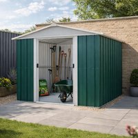 8' x 9' Yardmaster Green Apex Metal Shed (2.42m x 2.80m)
