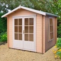 Shire Barnsdale 2.7m x 2.7m Wooden Log Cabin Summerhouse (19mm) Shire Barnsdale 2.7m x 2.7m Wooden Log Cabin Summerhouse (19mm)