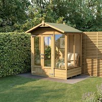 6' x 4' Forest Beckwood 25yr Guarantee Double Door Apex Summer House (1.99m x 1.23m)