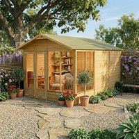 12' x 8' Forest Beckwood 25yr Guarantee Double Door Apex Summer House (3.6m x 2.61m)