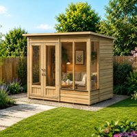 7' x 5' Forest Beckwood 25yr Guarantee Double Door Pent Summer House (2.26m x 1.7m)
