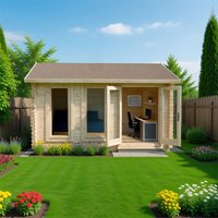 Forest Chiltern 4m x 3m Log Cabin (34mm) – Double Glazed Forest Chiltern 4m x 3m Log Cabin (34mm) – Double Glazed