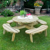 Forest Circular Wooden Garden Picnic Table 6’x6′ (1.8×1.8m) Forest Circular Wooden Garden Picnic Table 6’x6′ (1.8×1.8m)