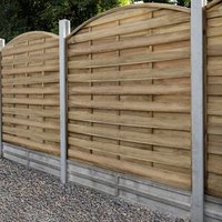 Forest 6' x 6' Pressure Treated Decorative Domed Top Fence Panel (1.8m x 1.8m)
