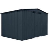10′ x 8′ Globel Anthracite Grey Apex Metal Shed (3.08m x 2.48m) 10′ x 8′ Globel Anthracite Grey Apex Metal Shed (3.08m x 2.48m)