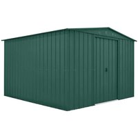 10′ x 10′ Globel Heritage Green Apex Metal Shed (3.08m x 3.10m) 10′ x 10′ Globel Heritage Green Apex Metal Shed (3.08m x 3.10m)