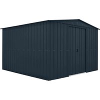 10′ x 10′ Globel Anthracite Grey Apex Metal Shed (3.08m x 3.10m) 10′ x 10′ Globel Anthracite Grey Apex Metal Shed (3.08m x 3.10m)