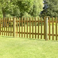 Forest 6′ x 3′ Wooden Pale Picket Fence Panel (1.8m x 0.9m) Forest 6′ x 3′ Wooden Pale Picket Fence Panel (1.8m x 0.9m)