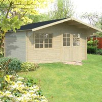 Palmako Britta 4.5m x 4.5m Log Cabin Garden Building (40mm) Palmako Britta 4.5m x 4.5m Log Cabin Garden Building (40mm)