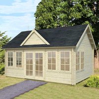 Palmako Claudia 5.4m x 3.9m Log Cabin Garden Room (44mm) Palmako Claudia 5.4m x 3.9m Log Cabin Garden Room (44mm)