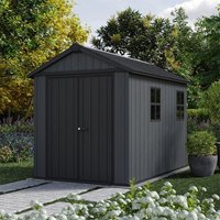 7'5 x 9' Keter Newton Plus Grey Plastic Garden Shed (2.30m x 2.87m)