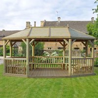 20’x15′ (6×4.7m) Premium Wooden Garden Gazebo with Timber Roof – Seats up to 27 people 20’x15′ (6×4.7m) Premium Wooden Garden Gazebo with Timber Roof – Seats up to 27 people