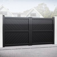 Barnstaple Premium Metal Driveway Double Gates – Black Barnstaple Premium Metal Driveway Double Gates – Black