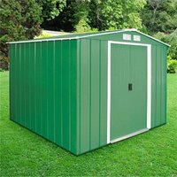 8′ x 8′ Sapphire Apex Green Metal Shed (2.62m x 2.42m) 8′ x 8′ Sapphire Apex Green Metal Shed (2.62m x 2.42m)
