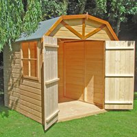 6’9 x 6’6 Shire Barn Double Door Wooden Garden Shed (2.16m x 2.52m) 6’9 x 6’6 Shire Barn Double Door Wooden Garden Shed (2.16m x 2.52m)