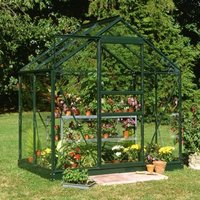 6’x4′ Halls Green Frame Large Paned Toughened Glass Greenhouse (1.92×1.32m) 6’x4′ Halls Green Frame Large Paned Toughened Glass Greenhouse (1.92×1.32m)