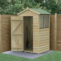 4′ x 3′ Forest Beckwood 25yr Guarantee Shiplap Pressure Treated Apex Wooden Shed (1.34m x 1m) 4′ x 3′ Forest Beckwood 25yr Guarantee Shiplap Pressure Treated Apex Wooden Shed (1.34m x 1m)