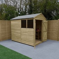 8′ x 6′ Forest Beckwood 25yr Guarantee Shiplap Pressure Treated Double Door Apex Wooden Shed (2.42m x 1.99m) 8′ x 6′ Forest Beckwood 25yr Guarantee Shiplap Pressure Treated Double Door Apex Wooden Shed (2.42m x 1.99m)