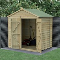 7′ x 5′ Forest Beckwood 25yr Guarantee Shiplap Pressure Treated Windowless Double Door Apex Wooden Shed (2.28m x 1.53m) 7′ x 5′ Forest Beckwood 25yr Guarantee Shiplap Pressure Treated Windowless Double Door Apex Wooden Shed (2.28m x 1.53m)