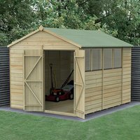 10′ x 8′ Forest Beckwood 25yr Guarantee Shiplap Pressure Treated Double Door Apex Wooden Shed (3.01m x 2.61m) 10′ x 8′ Forest Beckwood 25yr Guarantee Shiplap Pressure Treated Double Door Apex Wooden Shed (3.01m x 2.61m)