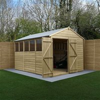 12′ x 8′ Forest Beckwood 25yr Guarantee Shiplap Pressure Treated Double Door Apex Wooden Shed (3.6m x 2.61m) 12′ x 8′ Forest Beckwood 25yr Guarantee Shiplap Pressure Treated Double Door Apex Wooden Shed (3.6m x 2.61m)