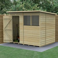 8′ x 6′ Forest Beckwood 25yr Guarantee Shiplap Pressure Treated Pent Wooden Shed (2.52m x 2.03m) 8′ x 6′ Forest Beckwood 25yr Guarantee Shiplap Pressure Treated Pent Wooden Shed (2.52m x 2.03m)