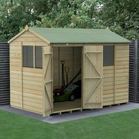10′ x 6′ Forest Beckwood 25yr Guarantee Shiplap Pressure Treated Double Door Reverse Apex Wooden Shed (3.01m x 1.99m) 10′ x 6′ Forest Beckwood 25yr Guarantee Shiplap Pressure Treated Double Door Reverse Apex Wooden Shed (3.01m x 1.99m)