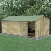 20′ x 10′ Forest Beckwood 25yr Guarantee Shiplap Pressure Treated Windowless Double Door Reverse Apex Wooden Shed (5.96m x 3.21m) 20′ x 10′ Forest Beckwood 25yr Guarantee Shiplap Pressure Treated Windowless Double Door Reverse Apex Wooden Shed (5.96m x 3.21m)