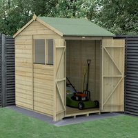 7′ x 5′ Forest Beckwood 25yr Guarantee Shiplap Pressure Treated Double Door Reverse Apex Wooden Shed (2.28m x 1.53m) 7′ x 5′ Forest Beckwood 25yr Guarantee Shiplap Pressure Treated Double Door Reverse Apex Wooden Shed (2.28m x 1.53m)