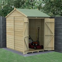 7′ x 5′ Forest Beckwood 25yr Guarantee Shiplap Pressure Treated Windowless Double Door Reverse Apex Wooden Shed (2.28m x 1.53m) 7′ x 5′ Forest Beckwood 25yr Guarantee Shiplap Pressure Treated Windowless Double Door Reverse Apex Wooden Shed (2.28m x 1.53m)