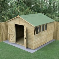 10′ x 10′ Forest Timberdale 25yr Guarantee Tongue & Groove Pressure Treated Double Door Apex Shed (3.21m x 3.05m) 10′ x 10′ Forest Timberdale 25yr Guarantee Tongue & Groove Pressure Treated Double Door Apex Shed (3.21m x 3.05m)