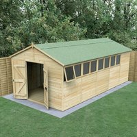 20′ x 10′ Forest Timberdale 25yr Guarantee Tongue & Groove Pressure Treated Double Door Apex Shed (3.21m x 6.00m) 20′ x 10′ Forest Timberdale 25yr Guarantee Tongue & Groove Pressure Treated Double Door Apex Shed (3.21m x 6.00m)