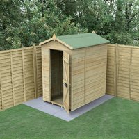 6′ x 4′ Forest Timberdale 25yr Guarantee Tongue & Groove Pressure Treated Windowless Apex Shed (1.93m x 1.37m) 6′ x 4′ Forest Timberdale 25yr Guarantee Tongue & Groove Pressure Treated Windowless Apex Shed (1.93m x 1.37m)