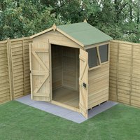 6′ x 4′ Forest Timberdale 25yr Guarantee Tongue & Groove Pressure Treated Double Door Apex Shed (2.03m x 1.28m) 6′ x 4′ Forest Timberdale 25yr Guarantee Tongue & Groove Pressure Treated Double Door Apex Shed (2.03m x 1.28m)
