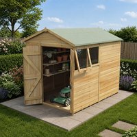 8' x 6' Forest Timberdale 25yr Guarantee Tongue & Groove Pressure Treated Double Door Apex Shed (2.46m x 2.03m)