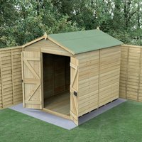 8′ x 6′ Forest Timberdale 25yr Guarantee Tongue & Groove Pressure Treated Windowless Double Door Apex Shed (2.46m x 2.03m) 8′ x 6′ Forest Timberdale 25yr Guarantee Tongue & Groove Pressure Treated Windowless Double Door Apex Shed (2.46m x 2.03m)