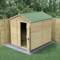 8′ x 6′ Forest Timberdale 25yr Guarantee Tongue & Groove Pressure Treated Windowless Apex Shed (2.46m x 2.03m) 8′ x 6′ Forest Timberdale 25yr Guarantee Tongue & Groove Pressure Treated Windowless Apex Shed (2.46m x 2.03m)