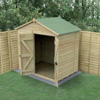 7′ x 5′ Forest Timberdale 25yr Guarantee Tongue & Groove Pressure Treated Windowless Double Door Apex Shed (2.33m x 1.58m) 7′ x 5′ Forest Timberdale 25yr Guarantee Tongue & Groove Pressure Treated Windowless Double Door Apex Shed (2.33m x 1.58m)
